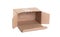Cardboard box with flip open lid, lid open