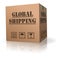 Cardboard box global international order shipping