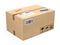 Cardboard box package parcel on white