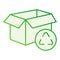 Cardboard box recycle flat icon. Paper box gray icons in trendy flat style. Package recycling gradient style design