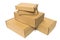 Cardboard boxes for delivery service, moving, package or gifts isolated on a white