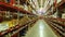 Cardboard boxes inside a storage warehouse.