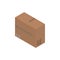 Cardboard brown box, crate box 3d, isometric box