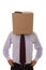 Cardboard businessman