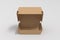 A cardboard closed food box mock up  packaging for hamburger  lunch  fast food  burger and sandwich