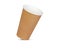 Cardboard disposable cup for coffee isolated on white background