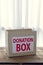 Cardboard donation box