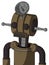 Cardboard Droid With Multi-Toroid Head And Square Mouth And Two Eyes And Radar Dish Hat