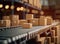 Cardboard packages on conveyor belt in e-commerce warehouse, capturing delivery and automation in a fulfillment center