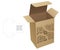 Cardboard packaging box with stenciled window die cut template and 3D mockup