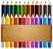 Cardboard paper on top of color pencils