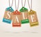 Cardboard price tags sale labels