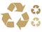 Cardboard recycle symbols