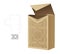 Cardboard stenciled pattern packaging box die cut template and 3D mockup