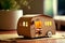 cardboard toy cozy tiny house on table