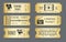 Cardboard vintage cinema tickets