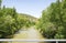 Cardener river as it passes through Suria, Bages region, Barcelona