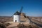 Cardeno Windmill and Consuegra Castle (Castle of La Muela) at Cerro Calderico - Consuegra, Castilla-La Mancha, Spain