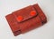 Cardholder wallet in Leather red