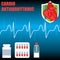 Cardiac antiarrhythmic concept. The concept of a healthy heart.