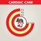 Cardiac care infographic. Vector illustration decorative design