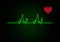 Cardiac Frequency with heart shape.
