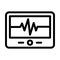 Cardiac Monitor Vector Thick Line Icon