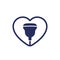 cardiac ultrasound or echocardiogram icon on white