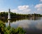 CARDIFF, WALES - AUG 10 : Lighthouse in Roath Park commemorating Captain Scotts ill-fated voyage to the Antartic in