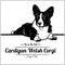 Cardigan Welsh Corgi Dog - vector illustration for t-shirt, logo and template badges