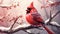 Cardinal Illustration: A Peaceful And Calm Feeling