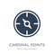 cardinal points icon in trendy design style. cardinal points icon isolated on white background. cardinal points vector icon simple