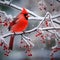 cardinal sitting on a branch generated by AI tool