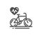 Cardio bike training icon. Bicycle exercise sign. Vector