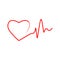 Cardio, heart, heart beat icon. Vector illustration, flat design