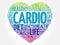 CARDIO heart word cloud