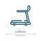 Cardio icon. Linear vector illustration from gym equipment collection. Outline cardio icon vector. Thin line symbol for use on web
