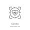 cardio icon vector from global health care collection. Thin line cardio outline icon vector illustration. Outline, thin line