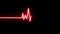 Cardiogram Cardiograph Oscilloscope Screen Red. Cardiogram on black background. red neon line pulse trace on black background