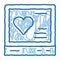 cardiogram gadget doodle icon hand drawn illustration