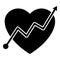 Cardiogram  Glyph Style vector icon which can easily modify or edit