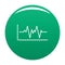 Cardiogram icon vector green