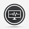 Cardiogram monitoring sign icon. Heart beats.