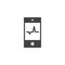 Cardiogram on phone screen vector icon