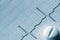 Cardiogram Tape Graph Macro Closeup And Pill Blue