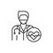 Cardiologist color line icon. Subject matter expert.