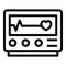 Cardiologist device icon outline vector. Medical monitor