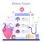 Cardiologist online service or platform. Idea of heart care