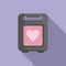 Cardiology defibrillator icon flat vector. Breath cardiac attack