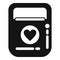 Cardiology defibrillator icon simple vector. Breath cardiac attack